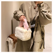 Load image into Gallery viewer, Women Plush Chain Crossbody Shopper Bag Ladies Tote Shoulder Bag 22428