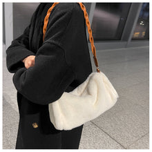 Load image into Gallery viewer, Faux Fur Shoulder Bag Fuzzy Tote Bag Furry Handbag for Women 22429