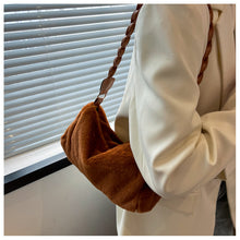 Load image into Gallery viewer, Faux Fur Shoulder Bag Fuzzy Tote Bag Furry Handbag for Women 22429