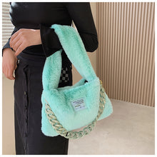 Load image into Gallery viewer, Fluffy Shoulder Bag for Women Plush Tote  Underarm Bag Soft Furry Purse 22431