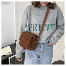 Load image into Gallery viewer, Fluffy Plush Square Shoulder Bag Crossbody Bag Female Mini Bag 22441