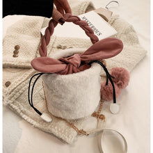 Load image into Gallery viewer, Plush Cylinder Bucket Bag Women Vogue Handbag  Shoulder Bag 22444