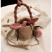 Load image into Gallery viewer, Plush Cylinder Bucket Bag Women Vogue Handbag  Shoulder Bag 22444