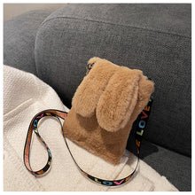 Load image into Gallery viewer, Women Cute plush phone bag small Crossbody backpack shoulder Bag 22448