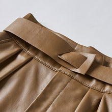 Load image into Gallery viewer, FUR STORY Sheepskin Pleated Shorts Women's High Waist with Pocket 22L03