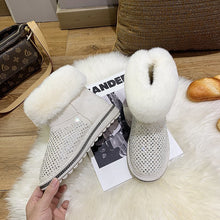 Load image into Gallery viewer, Winter Rhinestone Suede Plush Fur Warm Snow Boots For Women 22S26