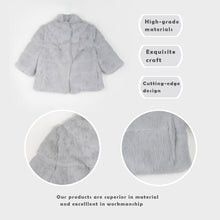 Load image into Gallery viewer, Women's Genuine Rabbit Fur Coat Winter Warm Fur Jacket with Half Sleeves VFur Story FS17110
