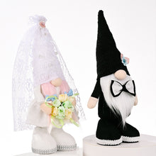 Load image into Gallery viewer, Wedding Gnome Decoration 2 Pcs Bride & Bridegroom Couples Plush Dwarf Elf 22B65