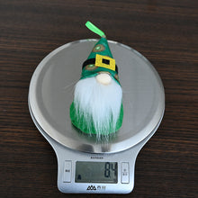 Load image into Gallery viewer, St Patricks Day Gnome Plush Elf Decorations green Pendant Decoration 22B57