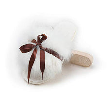Load image into Gallery viewer, Fur Story FS20S09 Women's Faux Fur Slippers Memory Foam Cozy House Slipper Shoes Soft Flat Slide Sandals Indoor Outdoor