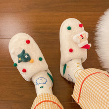 Load image into Gallery viewer, Women Cute Christmas Slipper Winter Thermal Fuzzy Slipper 22S24