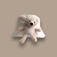 Load image into Gallery viewer, Women's Fashion plush bear doll Cap Ladies Winter Warm Fisherman Hat 22610