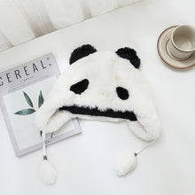 Load image into Gallery viewer, Winter Trapper Caps Cute Panda Bear Bobble Hats Plush Animal Helmet Cap 22629