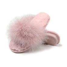 Load image into Gallery viewer, Fur Slippers Memory Foam Cozy House Slides Shoes