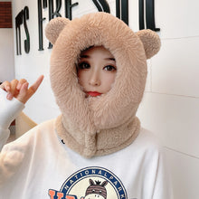Load image into Gallery viewer, Winter acrylic fibres Hood Ski Mask for Women Thermal Face Cover Hat 22632