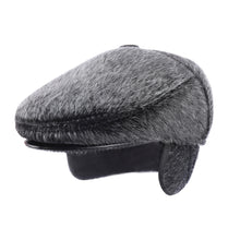 Load image into Gallery viewer, FUR STORY Faux Fur Men Hat Fuzzy Newsboy Cap Gatsby with Earflaps Flat Hat Winter Scally Ivy Cabbie Hats for Men 21620