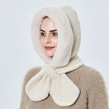 Load image into Gallery viewer, Winter Hats for Women Warm Hooded Scarf Hat for Women 22635