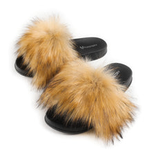 Load image into Gallery viewer, FS19S05 Faux Fur Slides Furry Slipper Sandals (Flat)