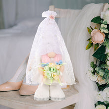 Load image into Gallery viewer, Wedding Gnome Decoration 2 Pcs Bride & Bridegroom Couples Plush Dwarf Elf 22B65