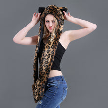 Load image into Gallery viewer, Simplicity 3-in-1 Multi-Functional Animal Hat, Scarf, & Mitten Combo 22614