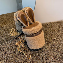 Load image into Gallery viewer, Shoulder Bags Ladies Small Plush Crossbody Bucket Bag Winter 22433