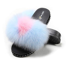 Load image into Gallery viewer, Fur Story FS19S03 Women's Fur Slides Furry Fur Slippers for Summer Furry Slide Sandals