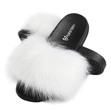 Load image into Gallery viewer, Fur Story FS19S05A Women's Faux Fur Slides for Outdoor Furry Slide Sandals Fur Slippers