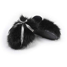 Load image into Gallery viewer, Fur Story FS20S09 Women's Faux Fur Slippers Memory Foam Cozy House Slipper Shoes Soft Flat Slide Sandals Indoor Outdoor