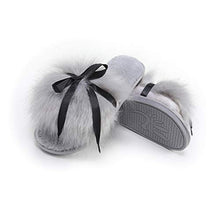 Load image into Gallery viewer, Fur Story FS20S09 Women's Faux Fur Slippers Memory Foam Cozy House Slipper Shoes Soft Flat Slide Sandals Indoor Outdoor
