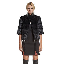 Load image into Gallery viewer, Women's Genuine Rabbit Fur Coat Winter Warm Fur Jacket with Half Sleeves VFur Story FS17110