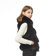 Load image into Gallery viewer, Fur story women's winter genuine fox fur warm sleeveless coat vest