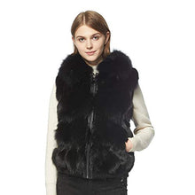 Load image into Gallery viewer, Fur story women's winter genuine fox fur warm sleeveless coat vest