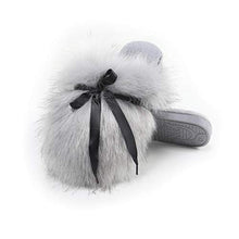 Load image into Gallery viewer, Fur Story FS20S10 Women's Faux Fur Slippers Memory Foam Cozy House Slipper Shoes Soft Flat Slide Sandals Indoor Outdoor