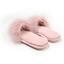 Load image into Gallery viewer, Fur Slippers Memory Foam Cozy House Slides Shoes