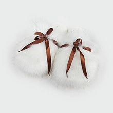 Load image into Gallery viewer, Fur Story Women's Faux Fur Slippers Memory Foam Cozy House Slipper Shoes Soft Flat Slide Sandals Indoor Outdoor(White Closed Toe-M)