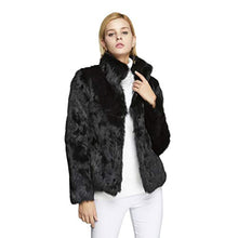 Load image into Gallery viewer, Women's Genuine Rabbit Fur Coat Fuzzy Warm Fur Jacket Winter Outware 151249