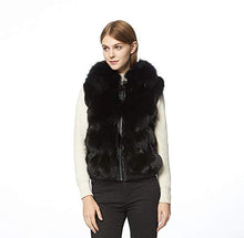 Load image into Gallery viewer, Fur story women's winter genuine fox fur warm sleeveless coat vest