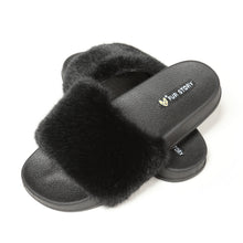 Load image into Gallery viewer, Furry Slides Sandals (Flat)