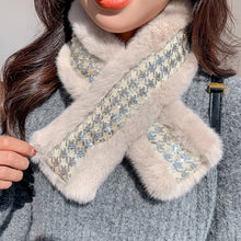 Load image into Gallery viewer, Women’s Winter Fake Faux Fur Loophole Scarf Rectangle Furry Wrap Warm Soft Cozy 22523