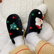 Load image into Gallery viewer, Women Cute Christmas Slipper Winter Thermal Fuzzy Slipper 22S24