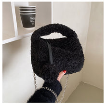 Load image into Gallery viewer, Ladies Fluffy Shoulder Bag Women Furry Purse Fluffy Tote Bag 22414