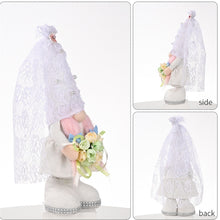 Load image into Gallery viewer, Wedding Gnome Decoration 2 Pcs Bride & Bridegroom Couples Plush Dwarf Elf 22B65