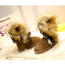 Load image into Gallery viewer, Women's Furry Fluffy Snow Boots Faux Fur Boots Winter Warm Mid Calf Boots 22S33