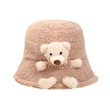 Load image into Gallery viewer, Women's Fashion plush bear doll Cap Ladies Winter Warm Fisherman Hat 22610