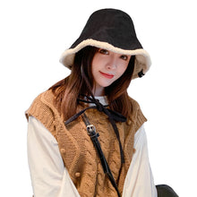 Load image into Gallery viewer, Winter Bucket Hat Fluffy Faux Fur Fisherman Cap for Women 22634