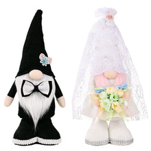 Load image into Gallery viewer, Wedding Gnome Decoration 2 Pcs Bride & Bridegroom Couples Plush Dwarf Elf 22B65