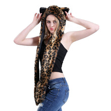 Load image into Gallery viewer, Simplicity 3-in-1 Multi-Functional Animal Hat, Scarf, & Mitten Combo 22614