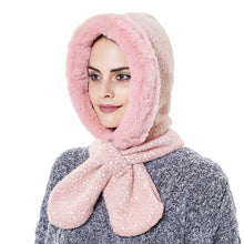 Load image into Gallery viewer, Winter Hats for Women Warm Hooded Scarf Hat for Women 22635