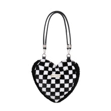 Load image into Gallery viewer, Heart Shaped Handbag Women's Faux Fur Cross-Body Bag Shoulder Bag 22412
