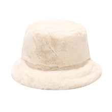 Load image into Gallery viewer, Furry Bucket Hat Fluffy Winter Warmer Fisherman Cap for Women 22167
